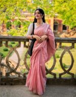 আড়ং কোয়ালিটি পিওর কটন [রানিং ব্লাউজ পিস সহ] C2025-S29 - Image 5