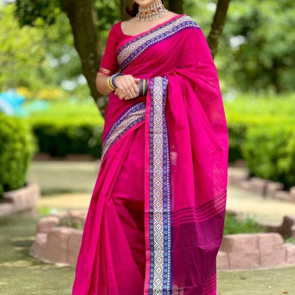আড়ং কোয়ালিটি পিওর কটন [রানিং ব্লাউজ পিস সহ] C2025-S34