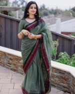 আড়ং কোয়ালিটি পিওর কটন [রানিং ব্লাউজ পিস সহ] C2025-S21 - Image 3